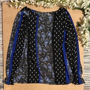 T Tahari Paisley Blouse